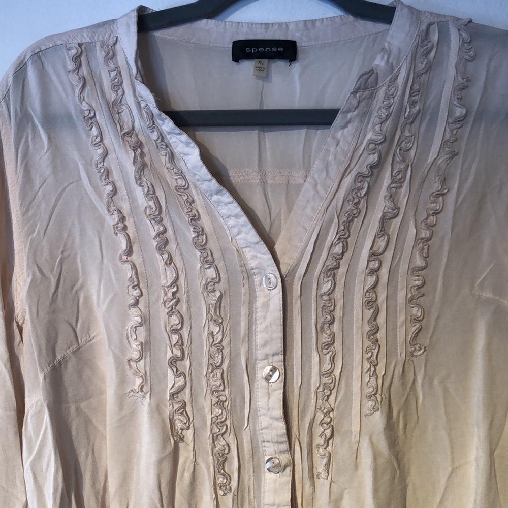 Spense V-Neck Button Down Blouse - image 2